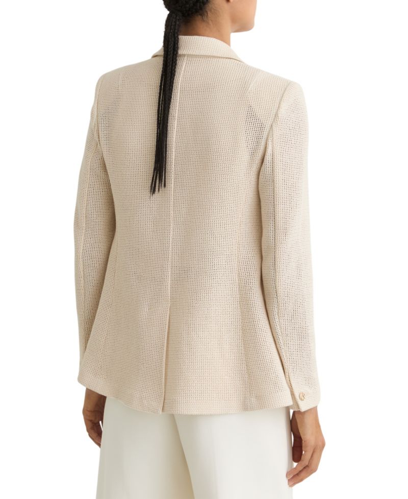 Women's Open-Weave Double-Breasted Blazer