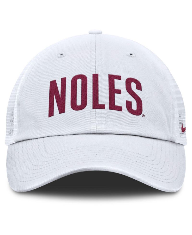 Men's White Florida State Seminoles Club Campus Trucker Adjustable Hat