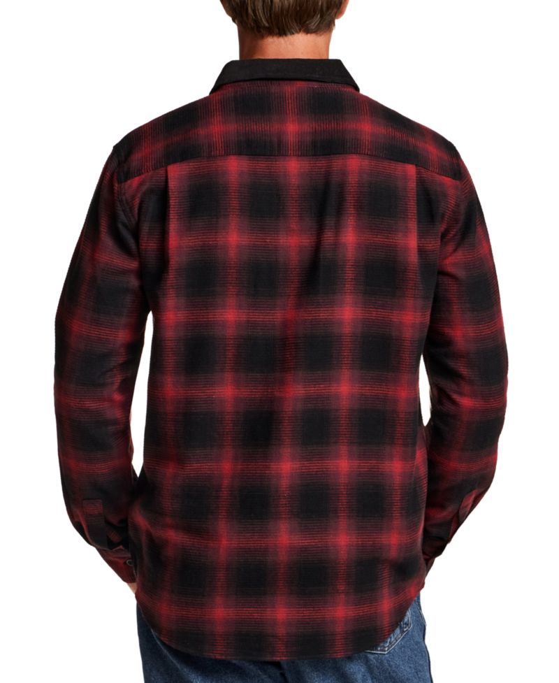 Men's Waffle Flannel Corduroy Collar Shirt