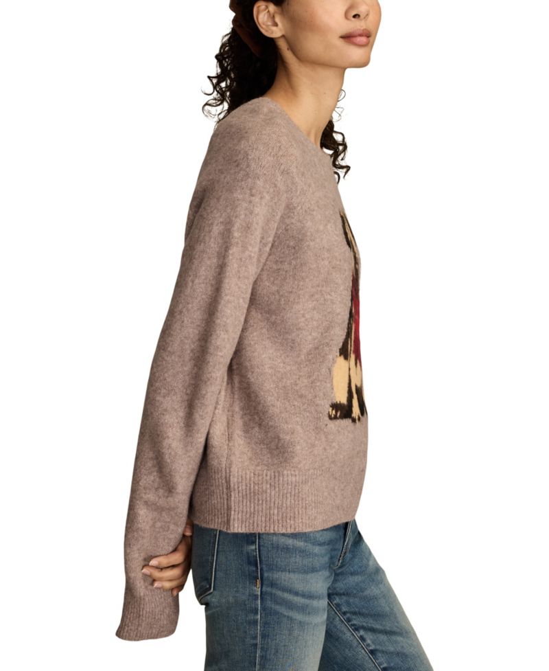 Women's Cloud Soft Pug Crew Neck Sweater