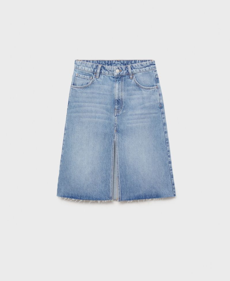 Women's Denim Midi Skirt