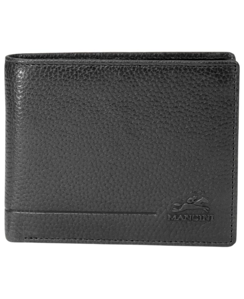 Men's Fifth Avenue RFID Secure Center Wing Wallet with Coin Pocket