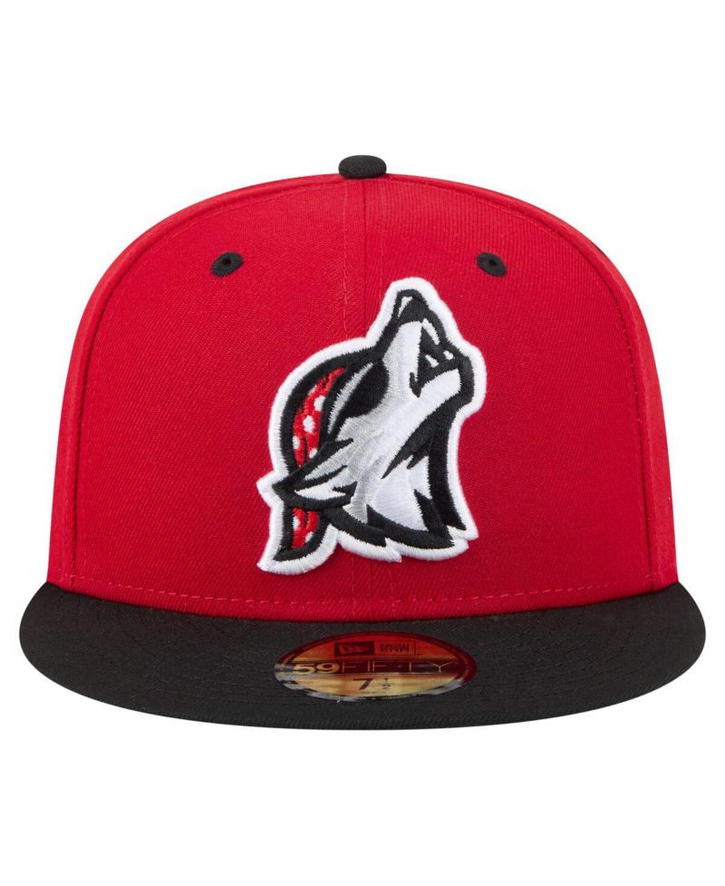 Men's Red/Black Erie SeaWolves Authentic Collection 59FIFTY Fitted Hat