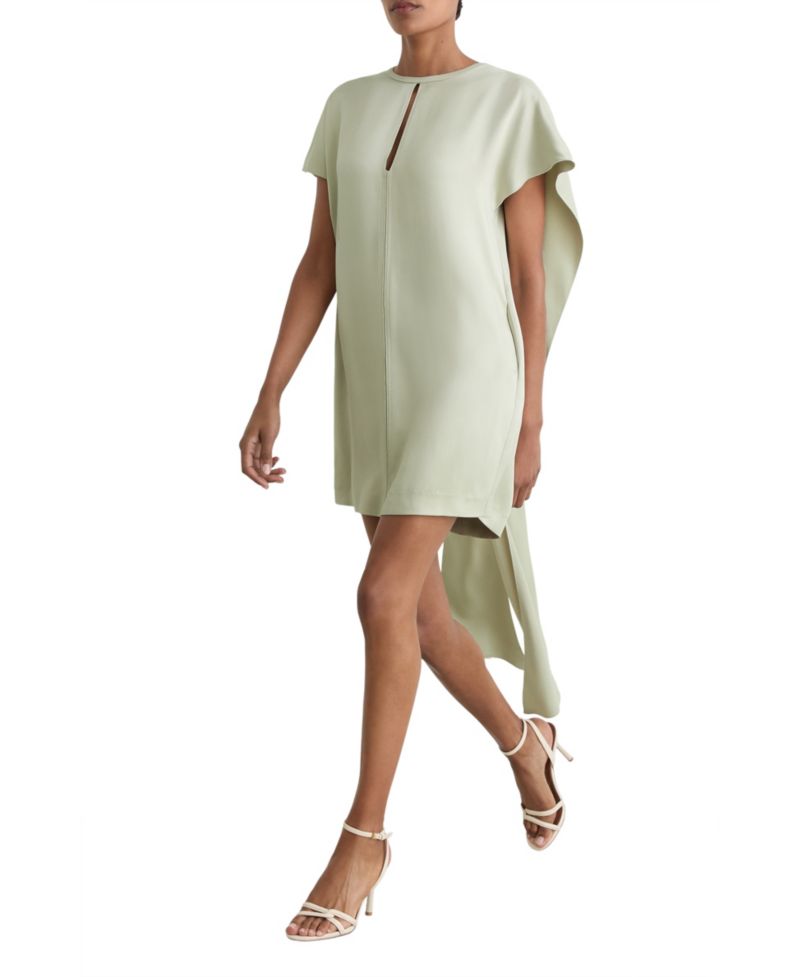 Women's Alice Cape-Detail Keyhole Neckline Mini Dress