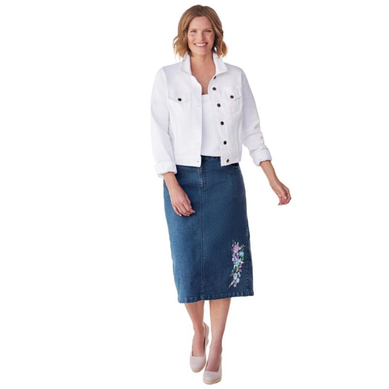 Women's Plus Size Stretch Denim Jean Jacket