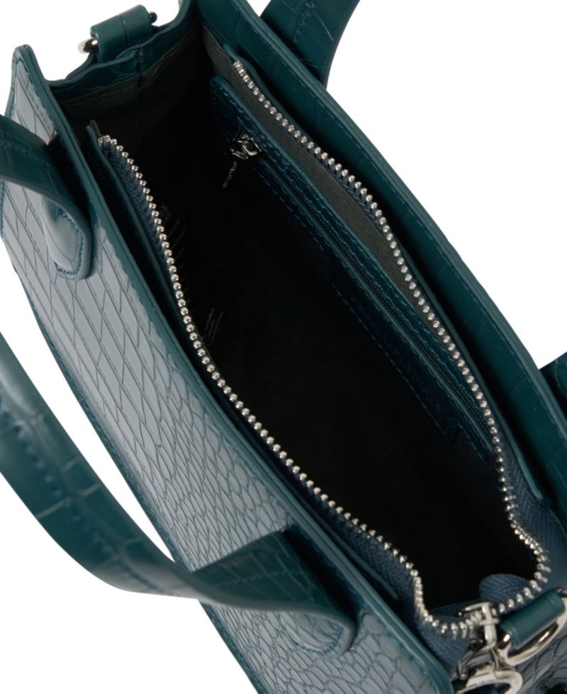 August Croc-effect Faux Leather Crossbody Bag