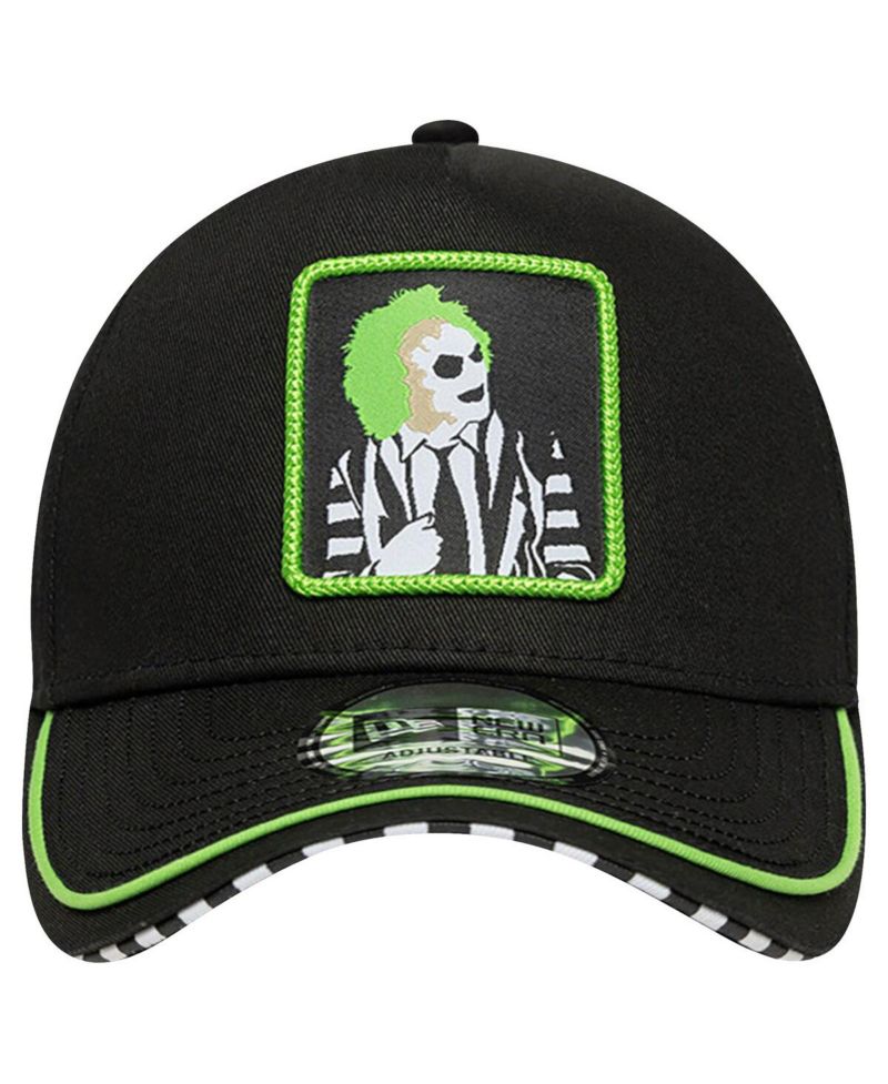Men's Black Beetlejuice Green Piping 9FORTY Adjustable Hat