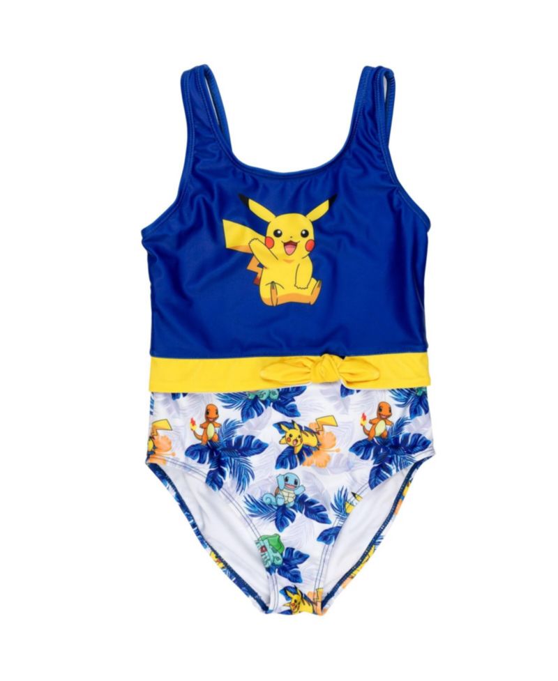 Girls Pikachu UPF 50+ One Piece Bathing Suit