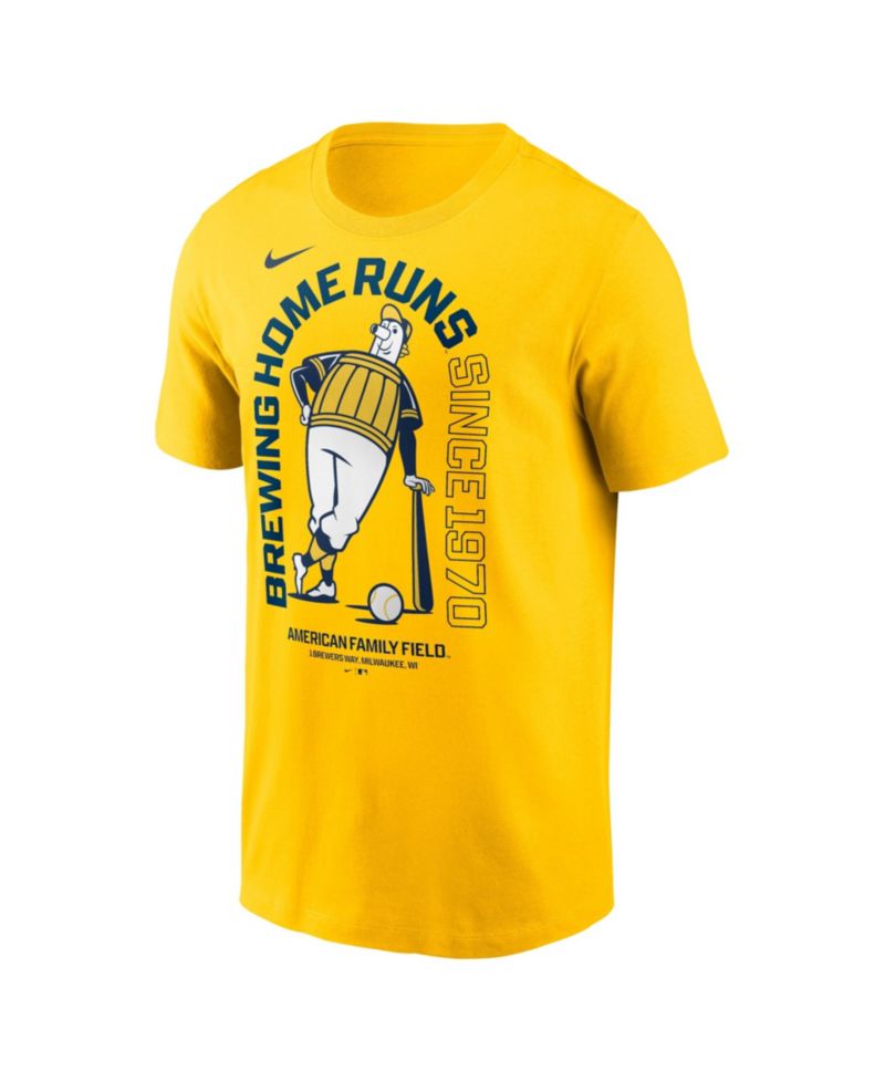 Men's Gold Milwaukee Brewers Local T-Shirt