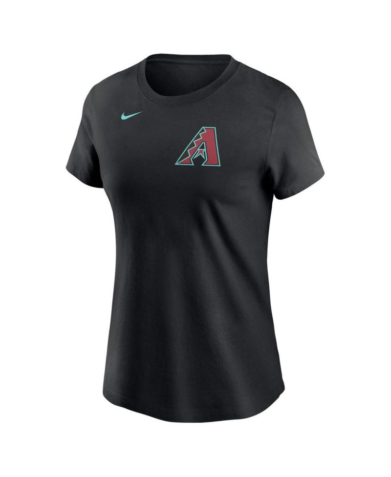 Women's Corbin Burnes Black Arizona Diamondbacks Fuse Name & Number T-Shirt