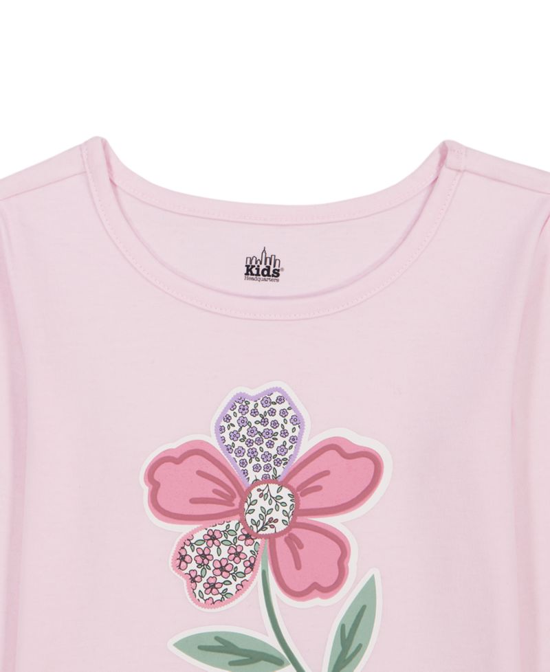 Toddler & Girls' 4-6x Flare-Leg Long-Sleeve Puff-Glitter Vest, T-Shirt and Leggings, 3-Piece Set