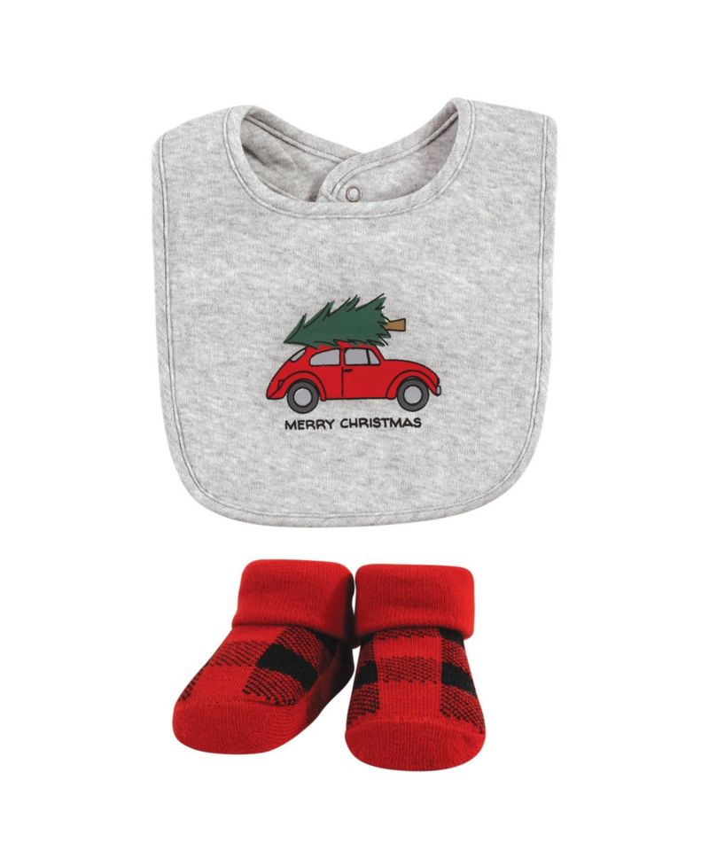 Baby Boys Hudson Unisex Cotton Bib and Sock Collection