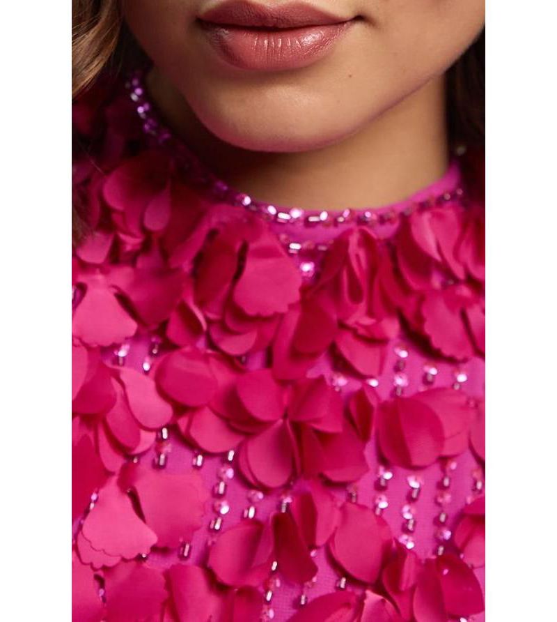 Women's Crystal Applique Angel Sleeve Maxi Dress