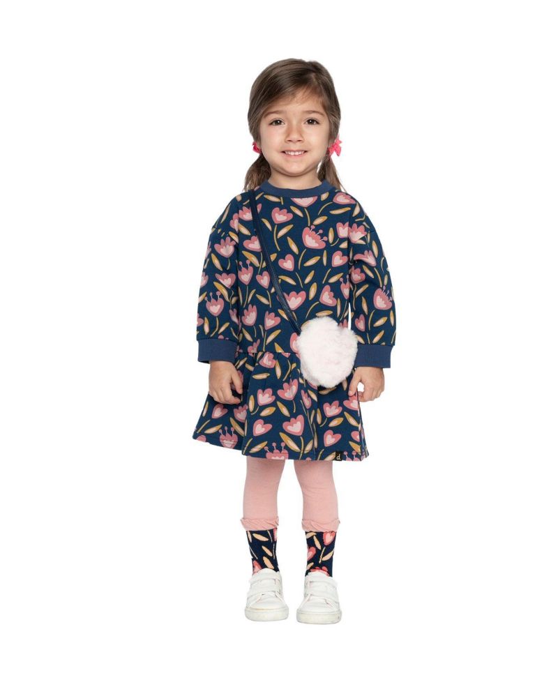 Baby Girl (12M-24M) French Terry Dress Tulip Print
