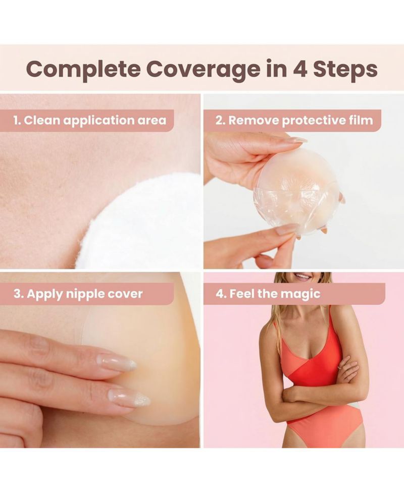 Seamless Silicone Adhesive Nipple Covers
