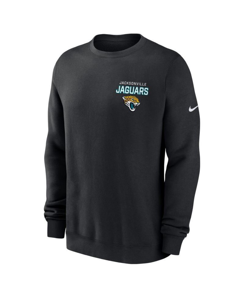 Men's Black Jacksonville Jaguars Primetime Club Fleece Pullover Sweatshirt