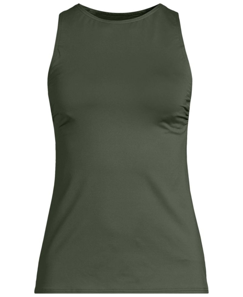 Women's High Neck UPF 50 Sun Protection Modest Tankini Swimsuit Top