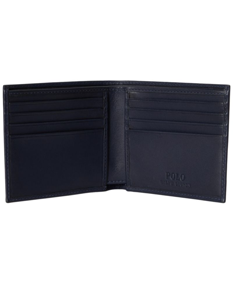 Polo Bear Leather Bifold Wallet