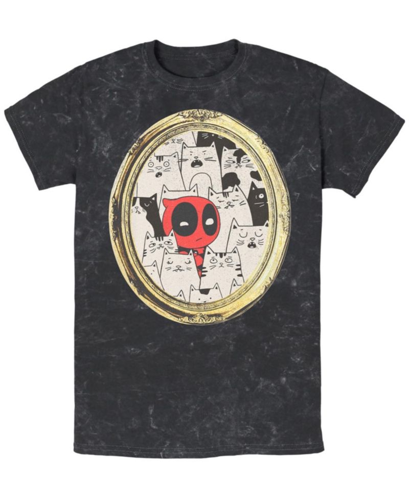Men's Cats Rule Everything Around Me Short Sleeve Mineral Wash Tee