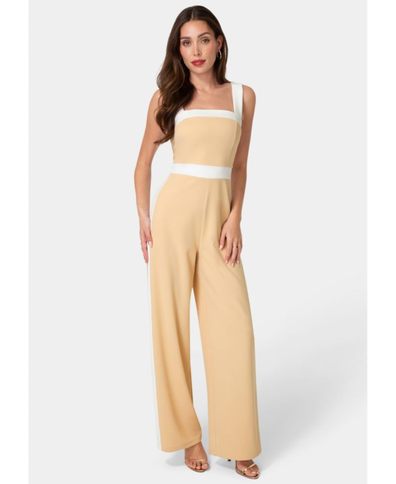 Women's Colorblock Square Neck Jumpsuit