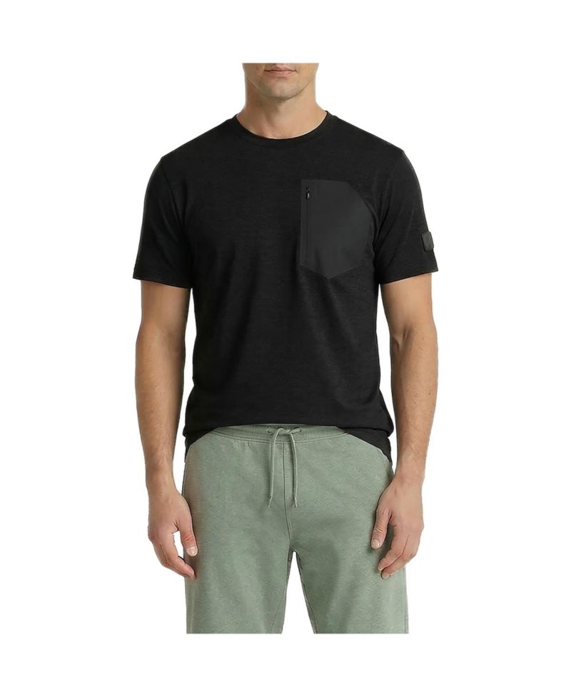 Men's Office-Leisure Collection Jersey Short Sleeve Tee with Zip Pocket