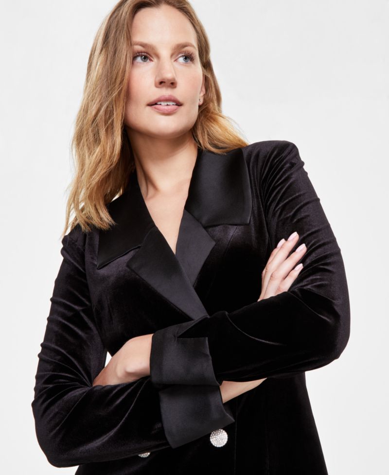 Women's Velvet Blazer Dress
