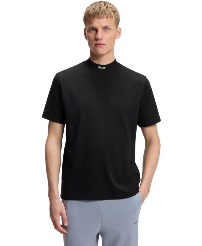 Men's Relaxed-Fit Mock-Neck T-Shirt