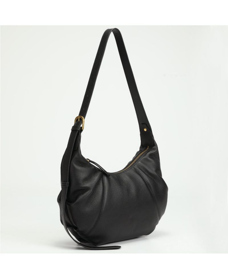 Women's Nova Leather Crescent Hobo Medium Shoulder Bag Slouchy Half-Moon Dumpling Bag