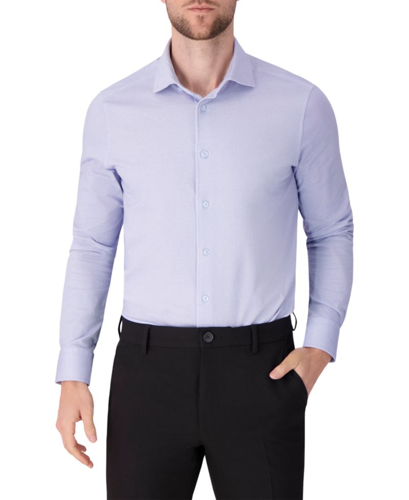 Men's Pin Dot Print Dress Shirt
