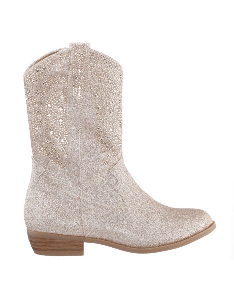 HAWLEY Little Girl Glitter side zip Cowboy Boots