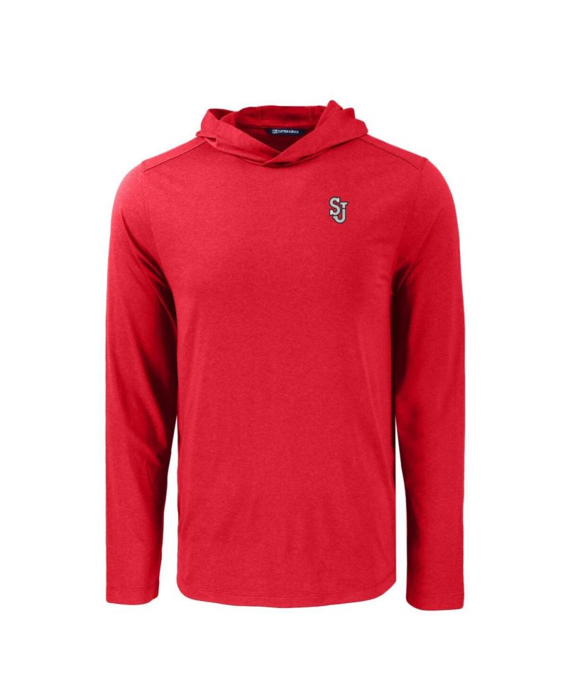 Men's Red St. John's Red Storm Coastline Epic Comfort Eco Long Sleeve Hoodie T-Shirt