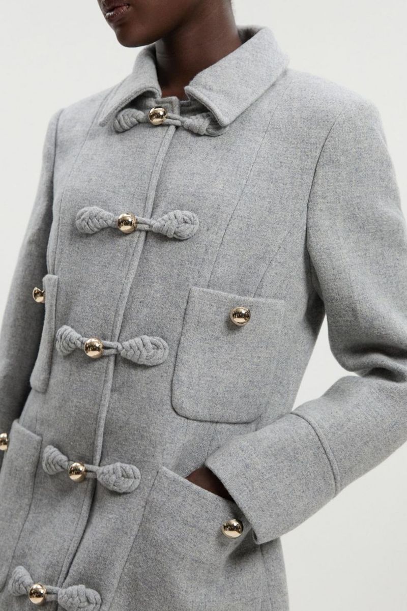 Women's Tailored Knot Detail Midi Coat