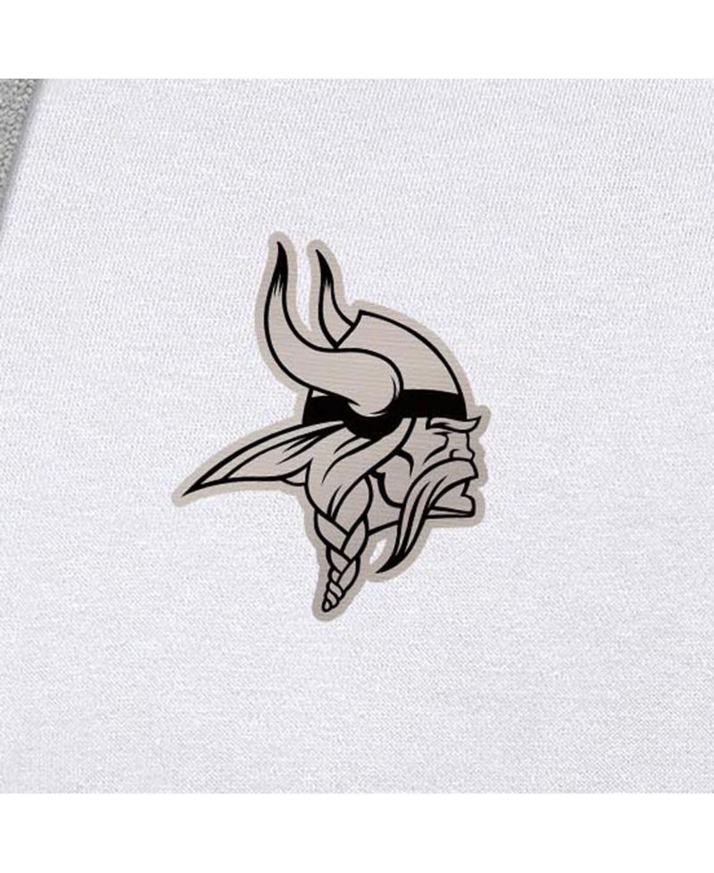 Men's White Minnesota Vikings Brushed Carbon Victory Pullover Hoodie