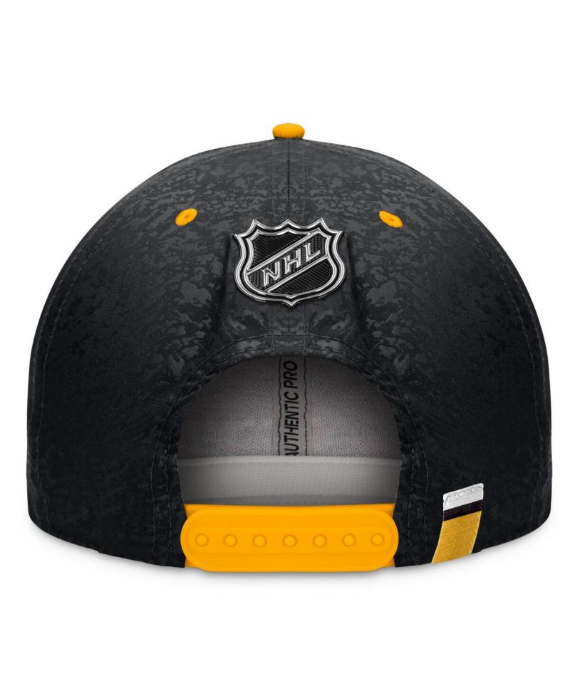 Men's Black, Gold Pittsburgh Penguins Authentic Pro Alternate Jersey Snapback Hat