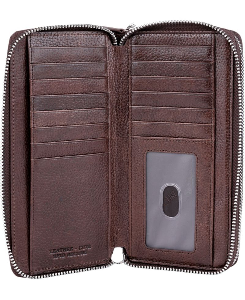 Fifth Avenue RFID Secure Double Zipper Wallet