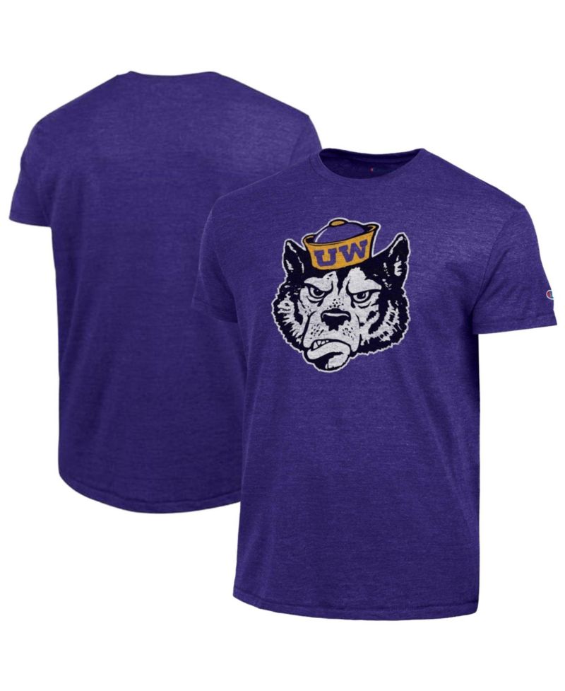 Men's Purple Washington Huskies Vintage Triumph Tri-Blend T-Shirt