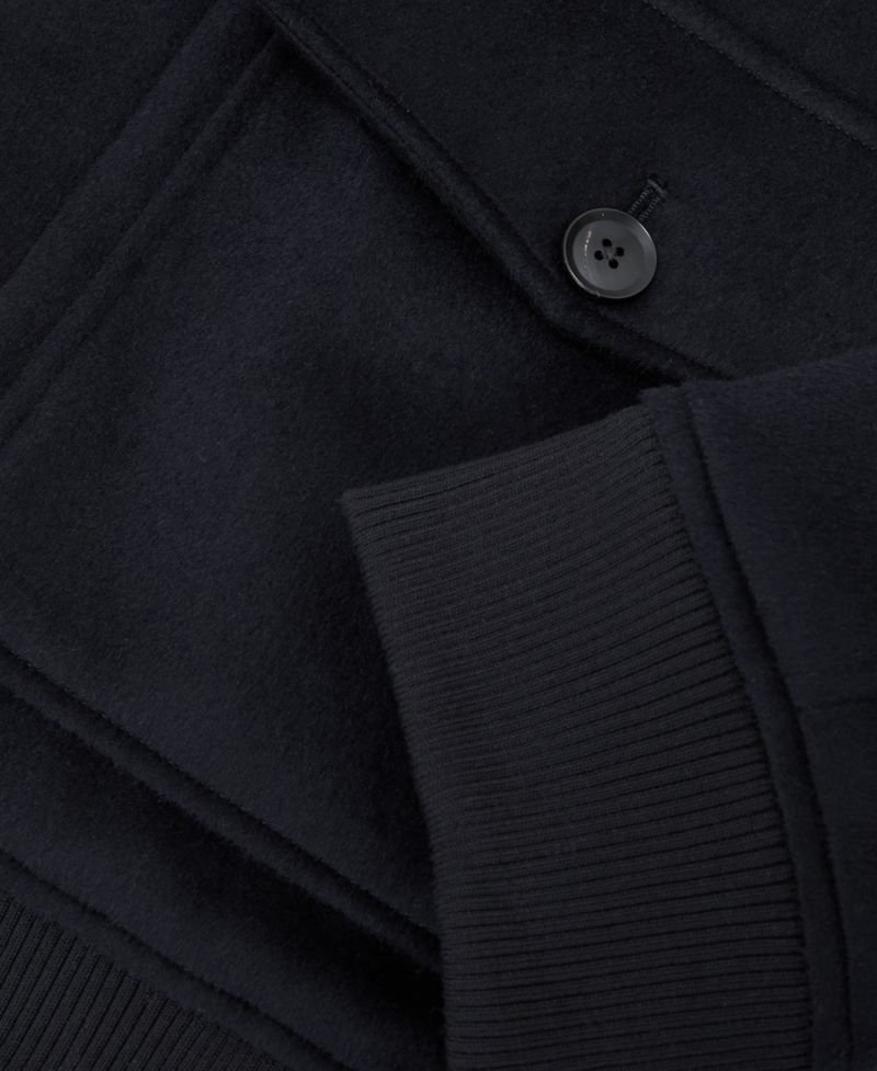 Men's Hadley Wool-Blend Funnel-Neck Bomber Jacket