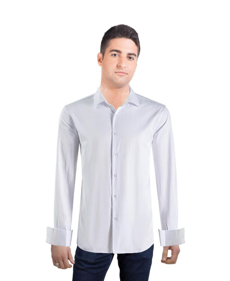 Men's Slim Fit French Cuff Button-Down Shirt