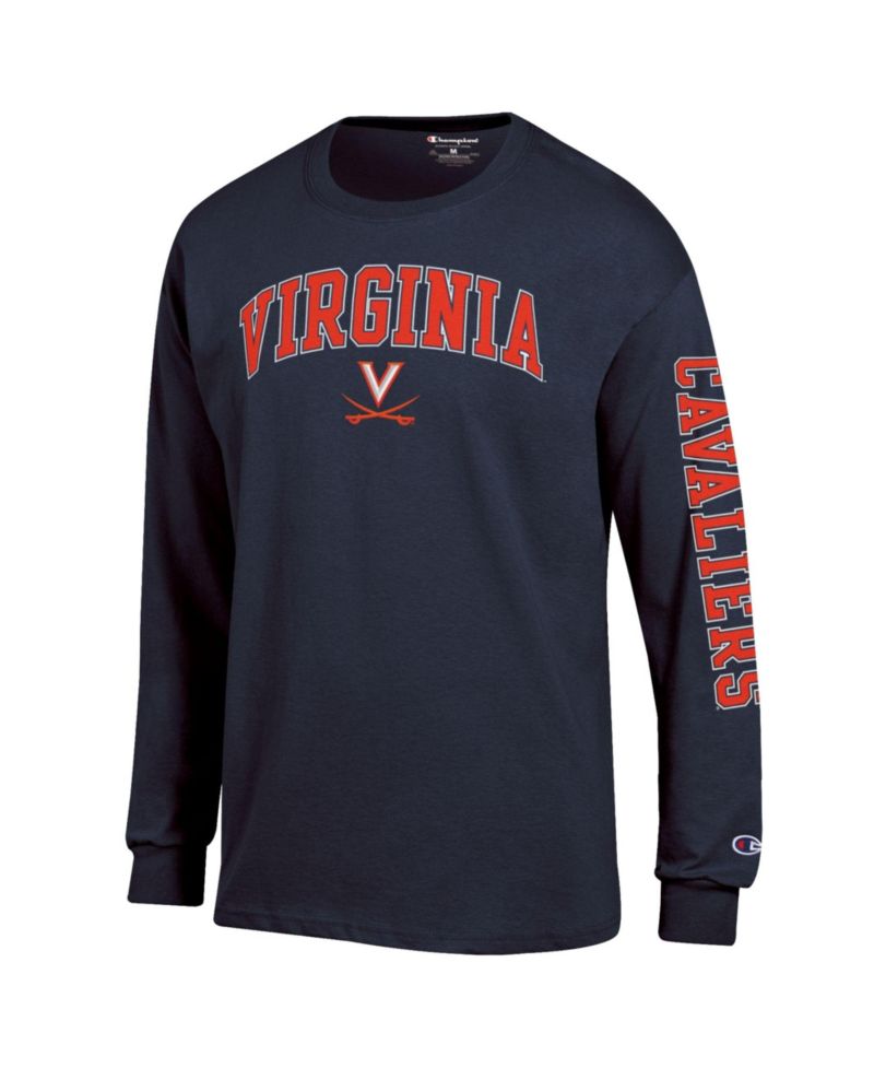 Men's Orange Virginia Cavaliers Arch Over Logo 2-Hit Long Sleeve T-Shirt