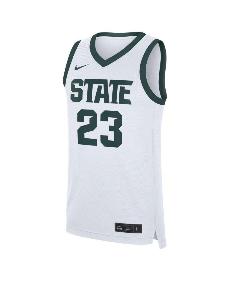 Men's Draymond Green White Michigan State Spartans Performance Replica Basketball Jersey