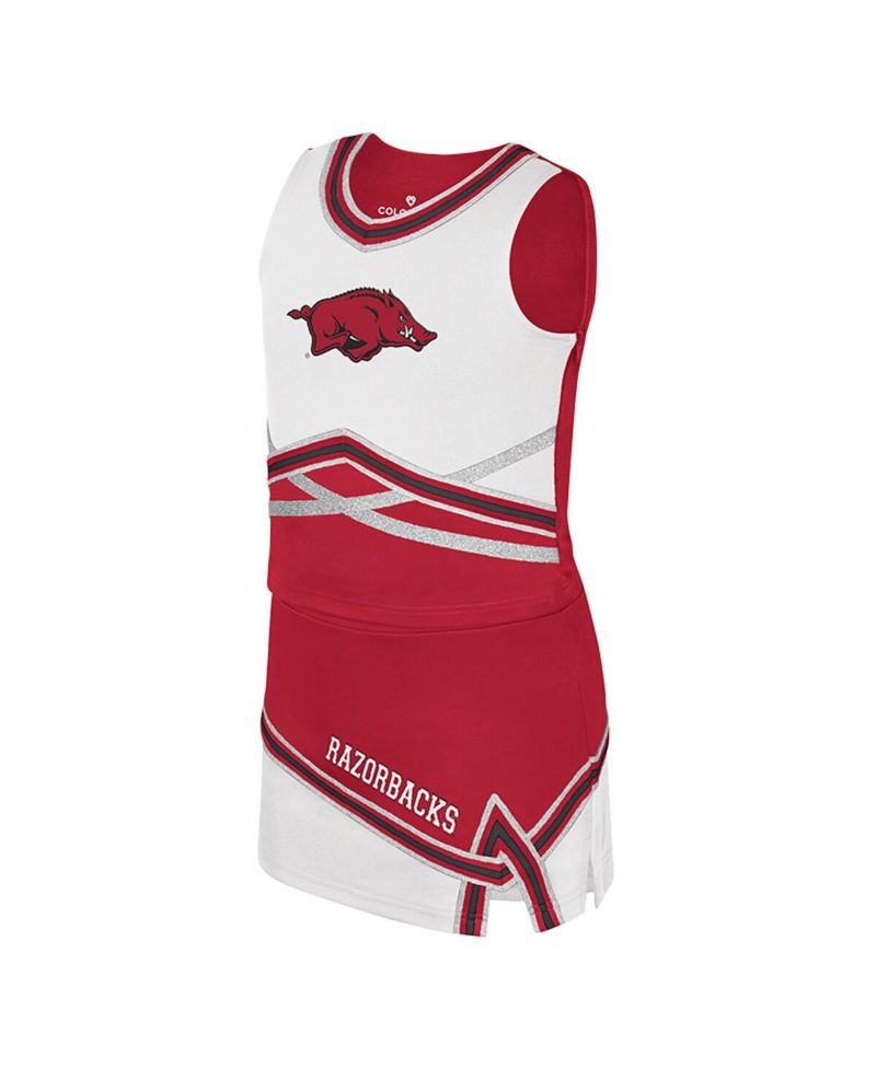 Big Girls 2-Piece Cardinal Arkansas Razorbacks Lollipop Park Cheer Set