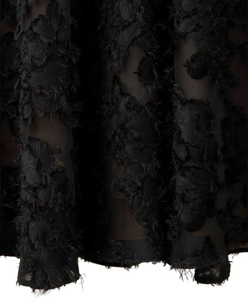 Women's Semi-Transparent Feather A-Line Dress