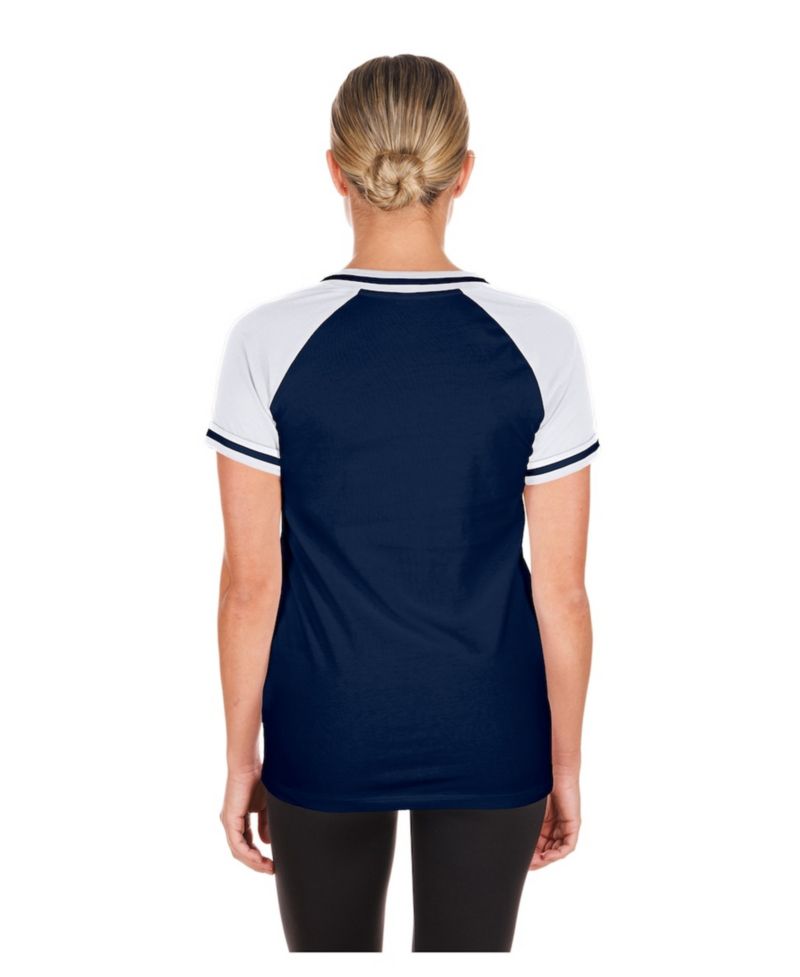 Women's Navy Chicago Cubs Gameday V-Neck T-Shirt