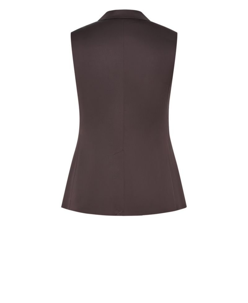 Plus Size Rylie Satin Double-Breasted Tailored-Fit Vest
