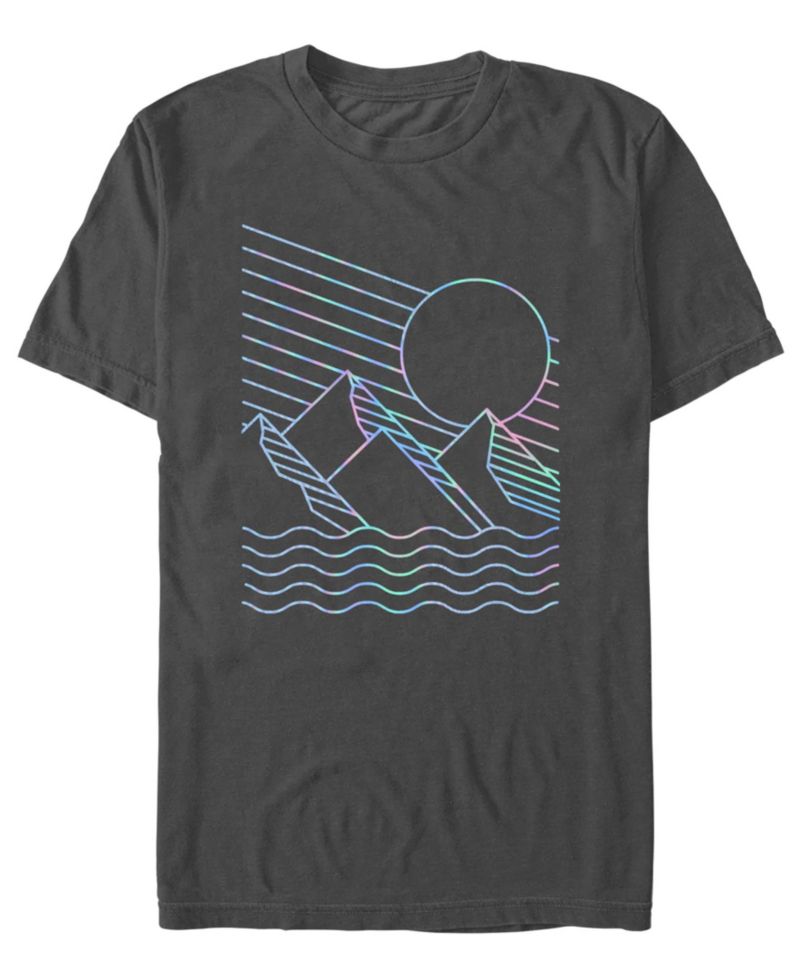 Men's Mountain Holo Graphic Cotton Crewneck T-Shirt