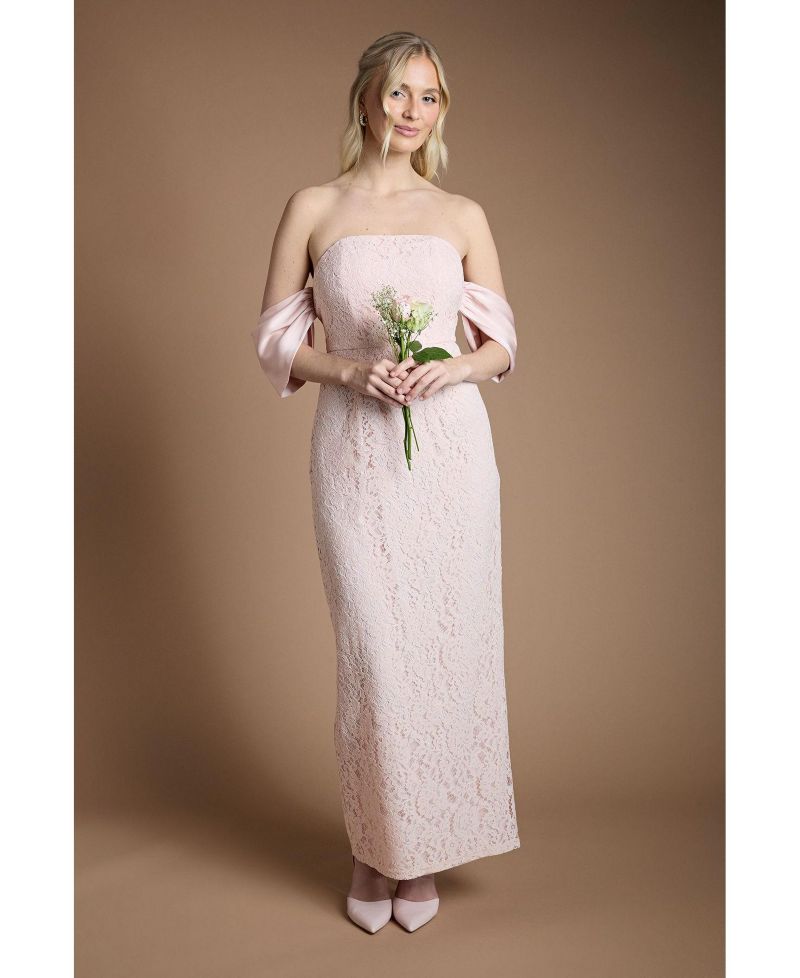 Women's Bardot Neck Short Sleeve Maxi Dress