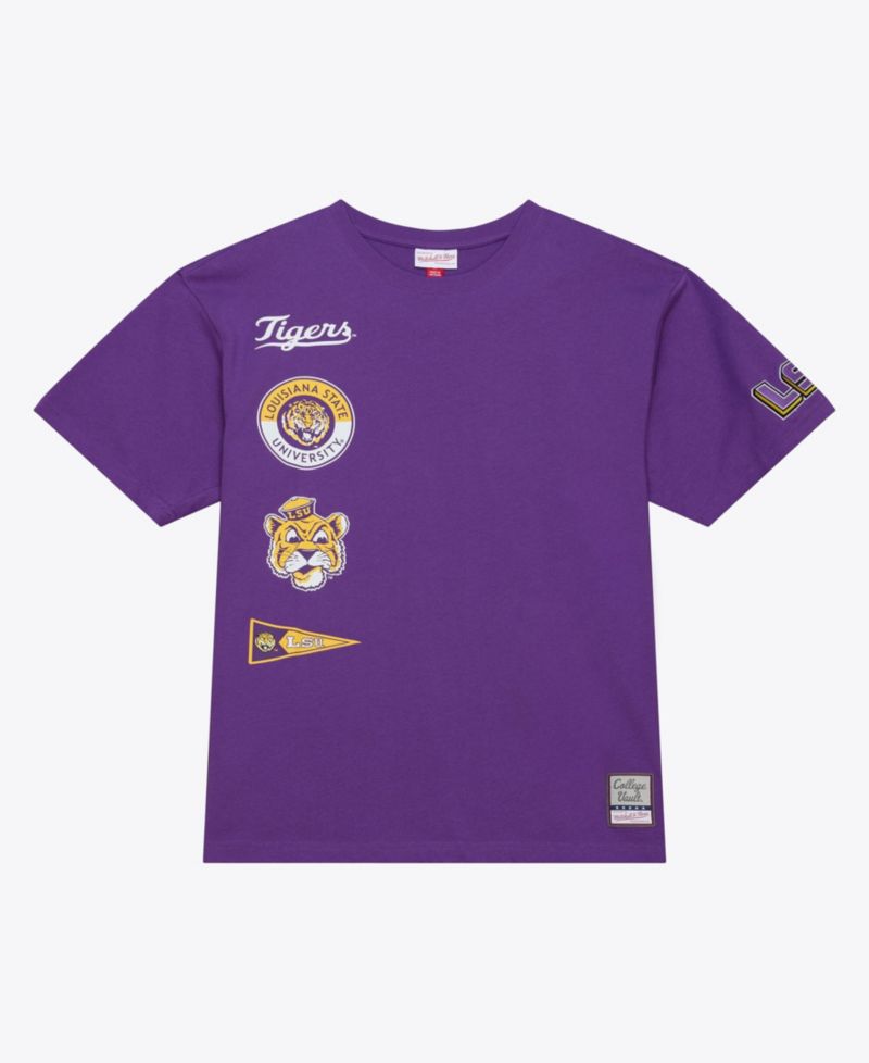 Men's Purple LSU Tigers Double Clutch Premium T-Shirt