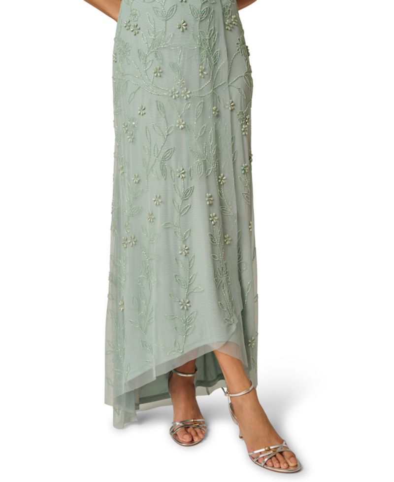 Women's Surplice V-Neck Bead Dress