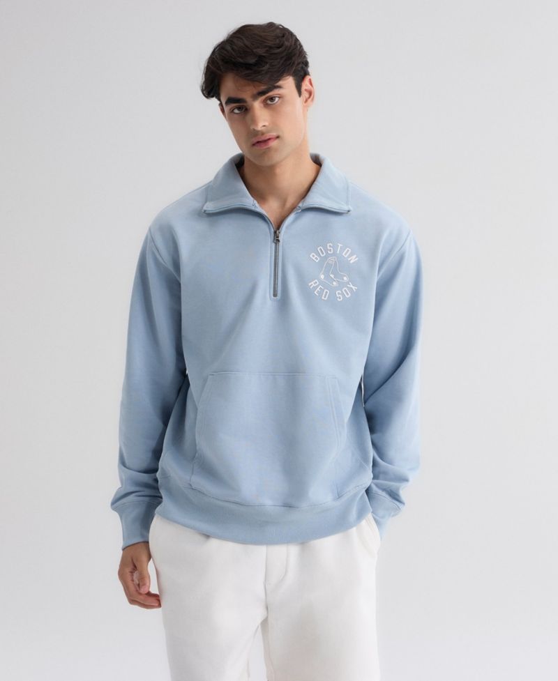 Men's Boston Red Sox Iconic Quarter-Zip Sweatshirt