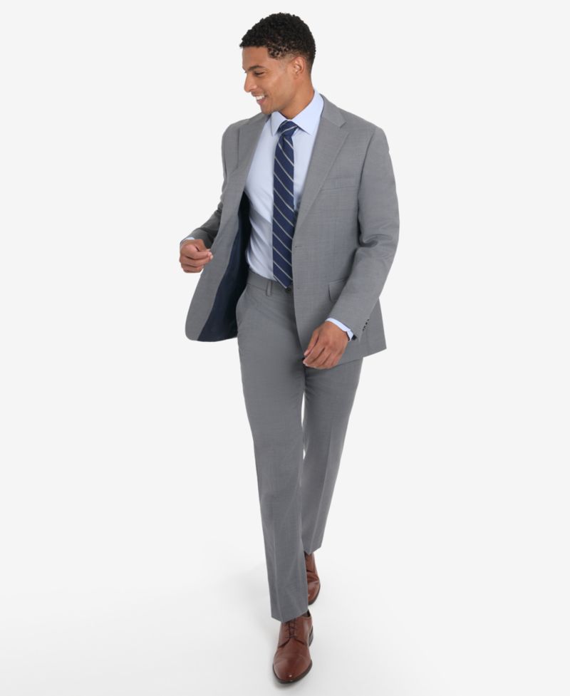 Men's Modern-Fit Wool TH-Flex Stretch Suit Separates Pant